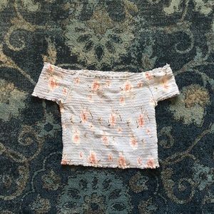 Kendall & Kylie stretchy off the shoulder crop top